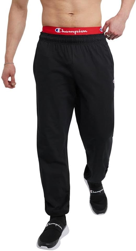 Champion Men's Pants, Lightweight Lounge, Jersey Knit Casual Pants for Men (Reg....