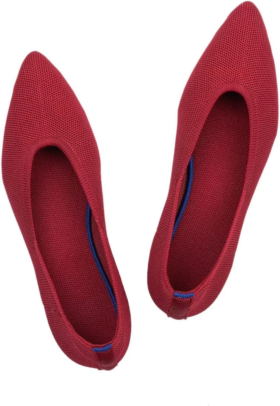 Frank Mully Womens Pointed Toe Flats, Special Knit Dress Shoes for Comfort, Inno...