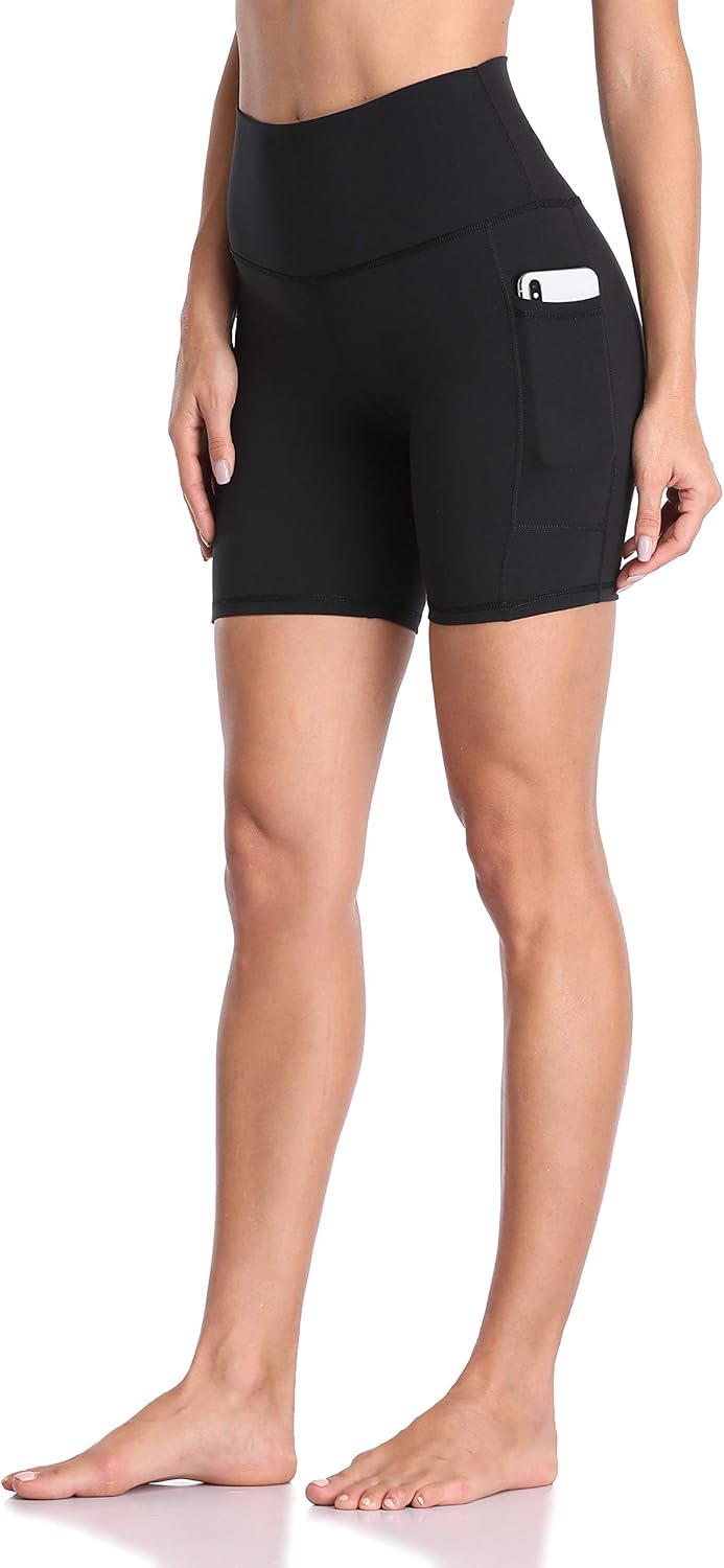 Colorfulkoala Women's High Waisted Biker Shorts with Pockets 6" Inseam Workout &...