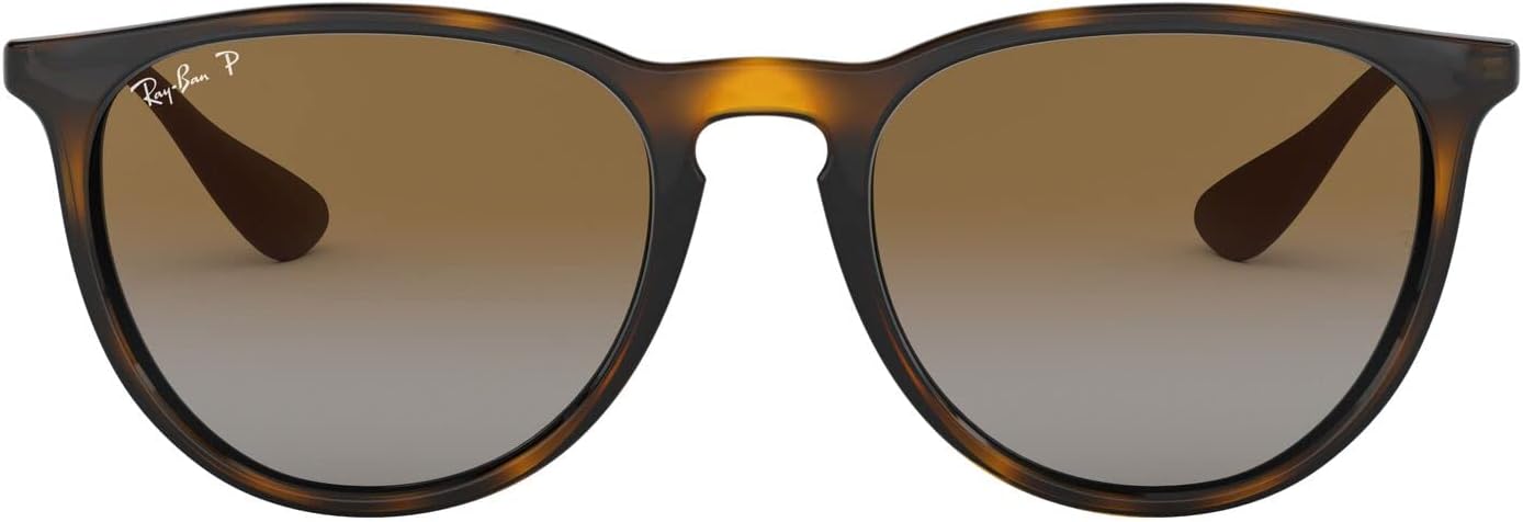 Ray-Ban RB4171 Erika Round Sunglasses Light Havana/Polarized Grey Gradient Brown...