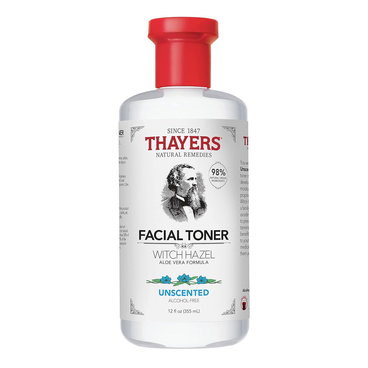 THAYERS Alcohol-Free, Hydrating, Unscented Witch Hazel Facial Toner with Aloe Ve...