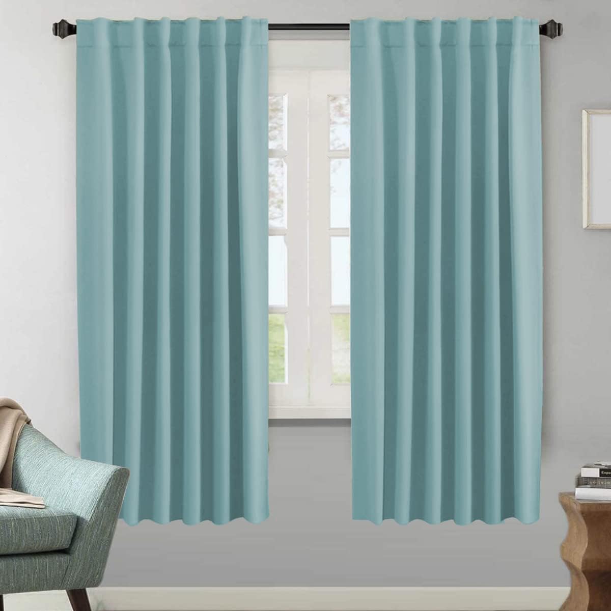 H.VERSAILTEX Blackout Curtains Thermal Insulated Window Treatment Panels Room Da...