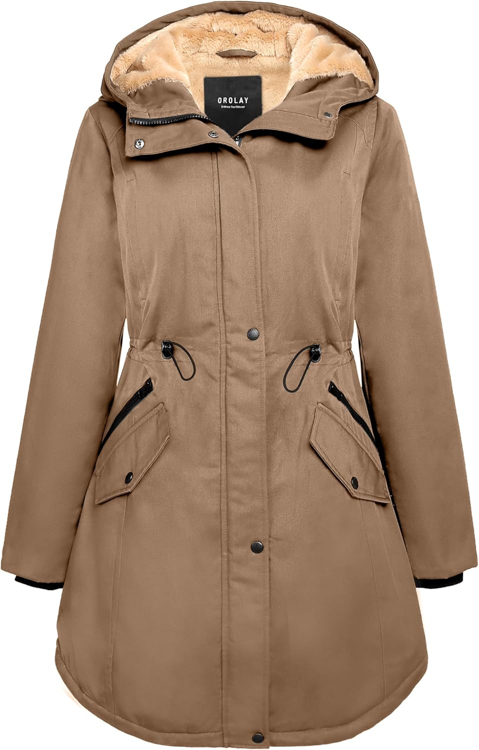 Orolay Women's Thicken Fleece Lined Parka Winter Coat Hooded Jacket with Pockets...