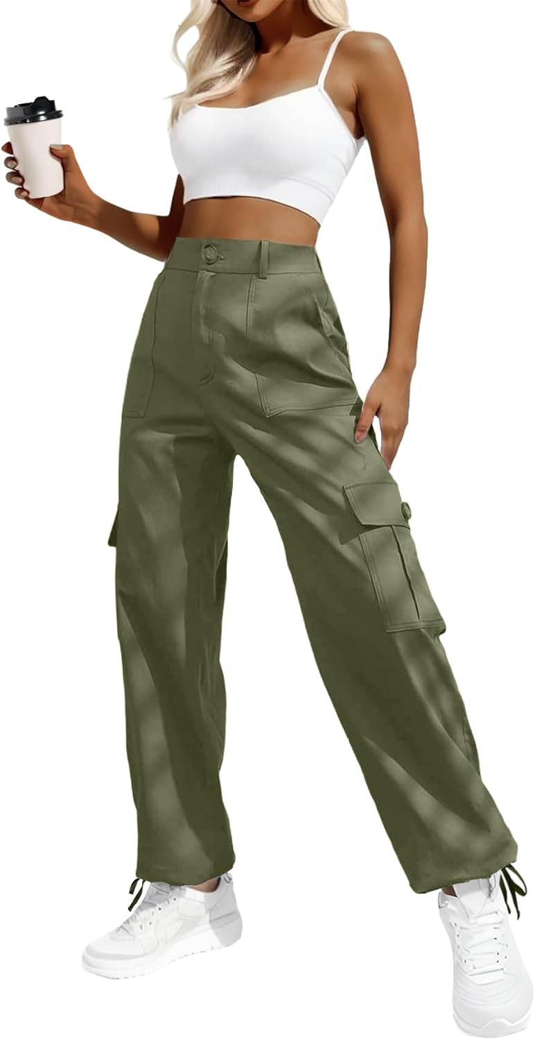 Lepunuo Women's Pants, Unique High Waisted Cargo Pants, Special Travel Y2K Stree...