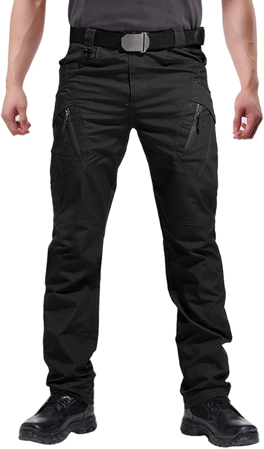 Men's Ripstop Tactical Pants Water Resistant Stretch Cargo Pants Lightweight EDC...
