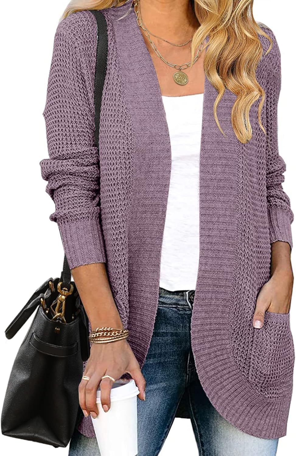 Merokeety Women's Cardigans, Special Chunky Knit Sweaters With Open Front, Innov...
