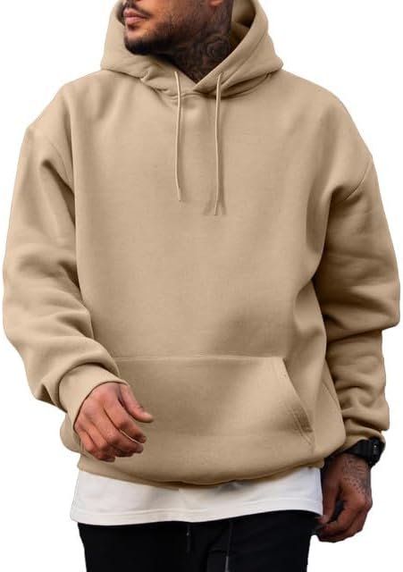 JMIERR Men's 2024 Casual Sweatshirt, Special Cotton Hooded Collar, Innovative Dr...