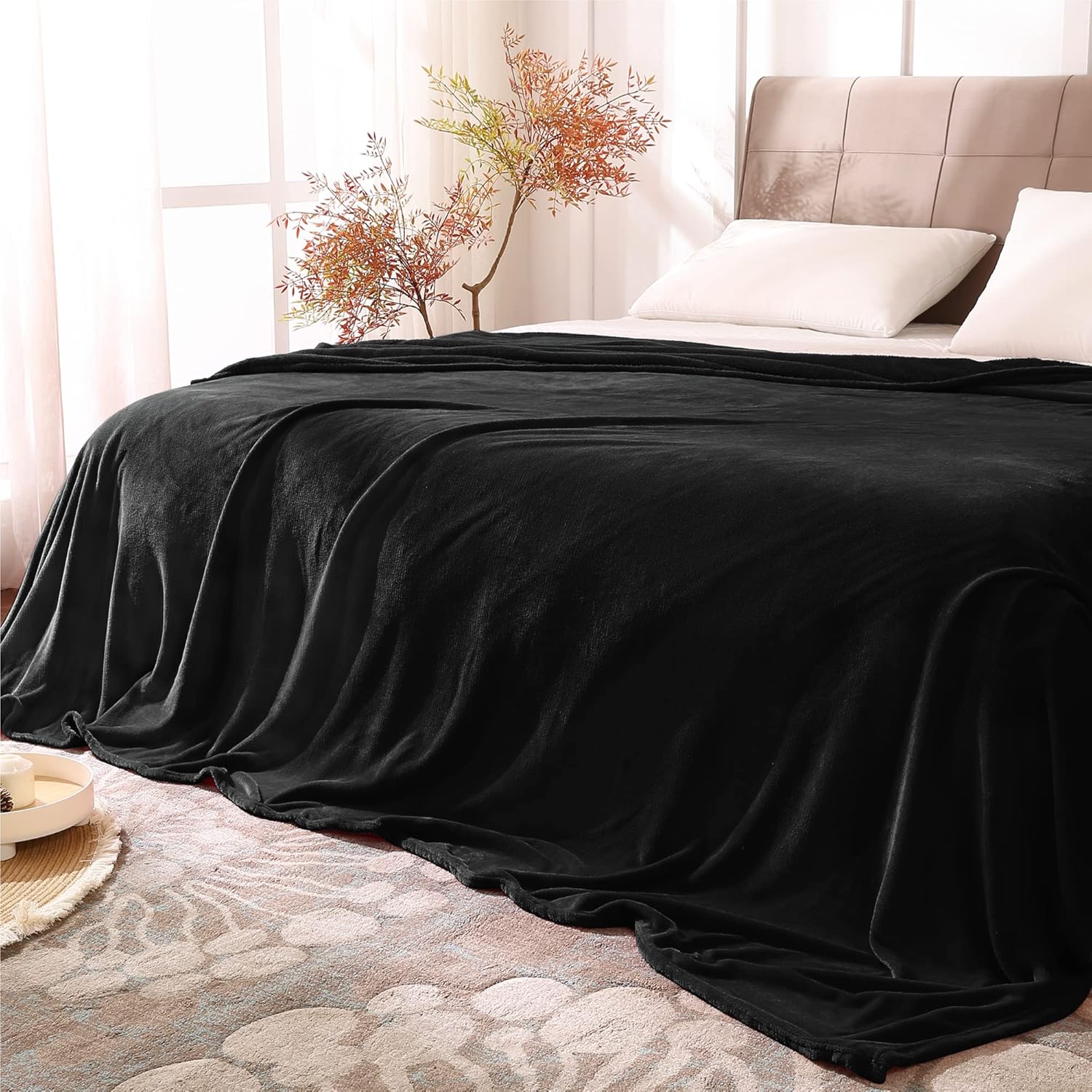 BEDELITE Fleece Blankets, Special Queen Size Cozy Blanket for Bed, Luxury Plush...