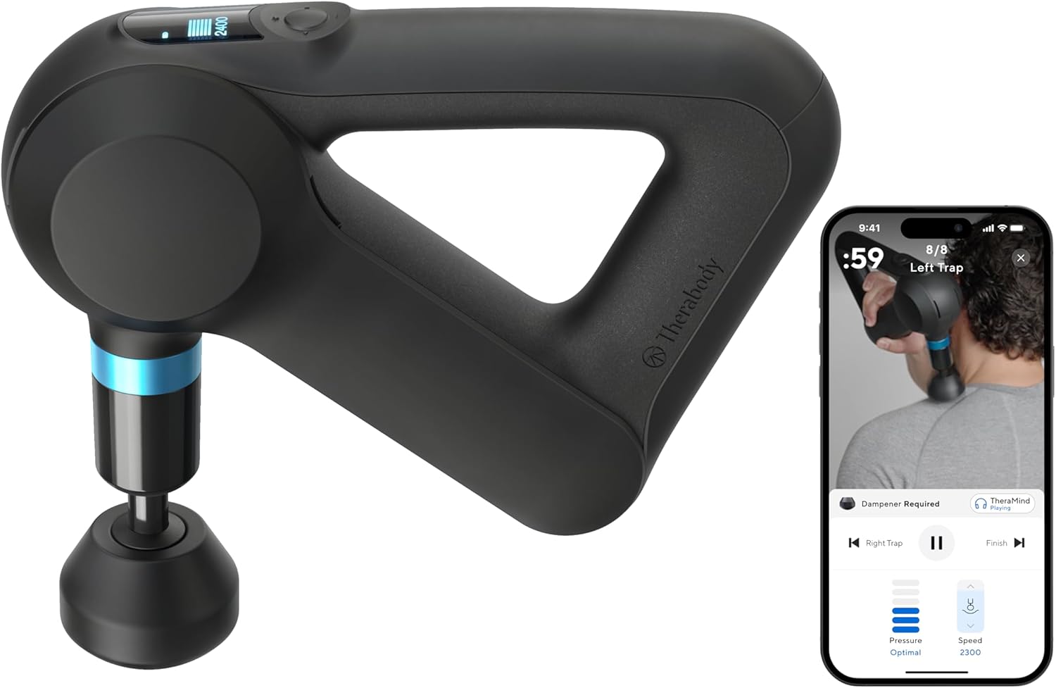 Theragun Elite Ultra-Quiet Handheld Deep Tissue Massage Gun - Bluetooth Enabled...