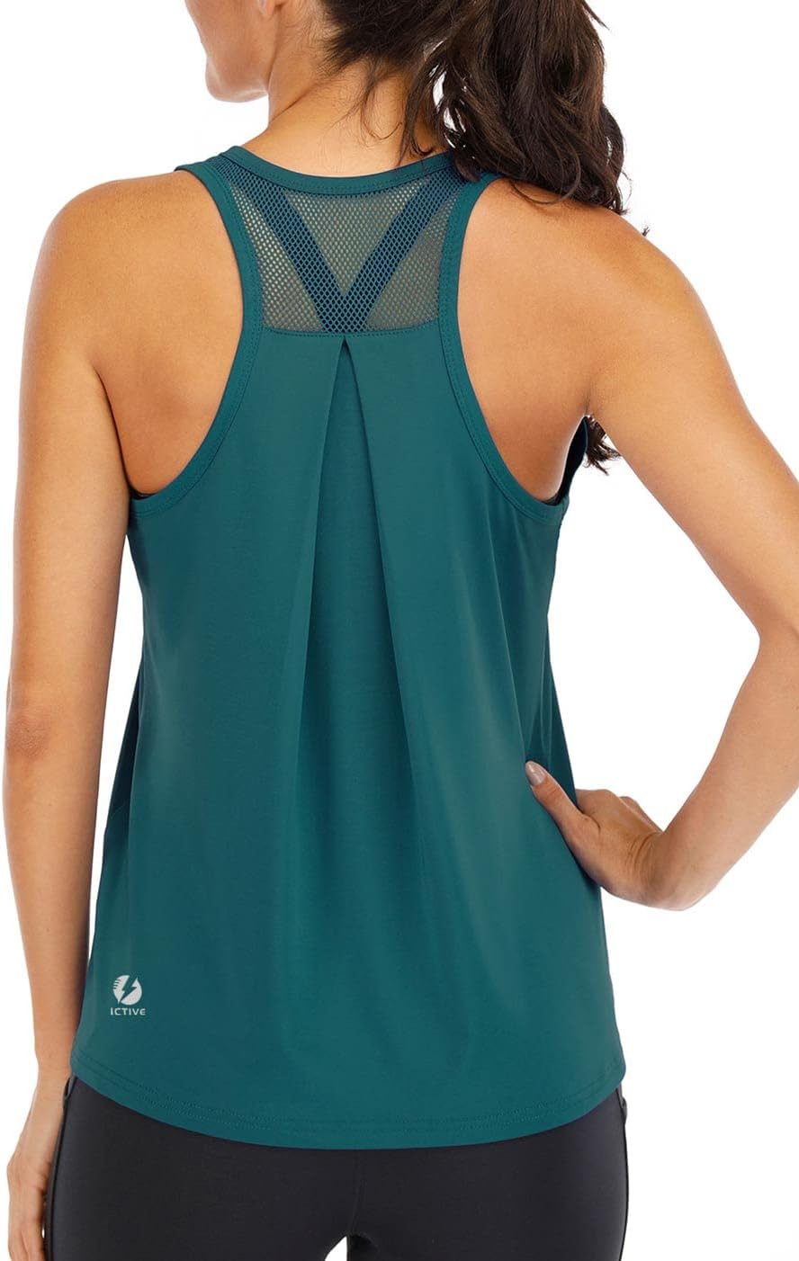 ICTIVE Workout Tops, Special Racerback Tank Tops for Women, Innovative Mesh Back...