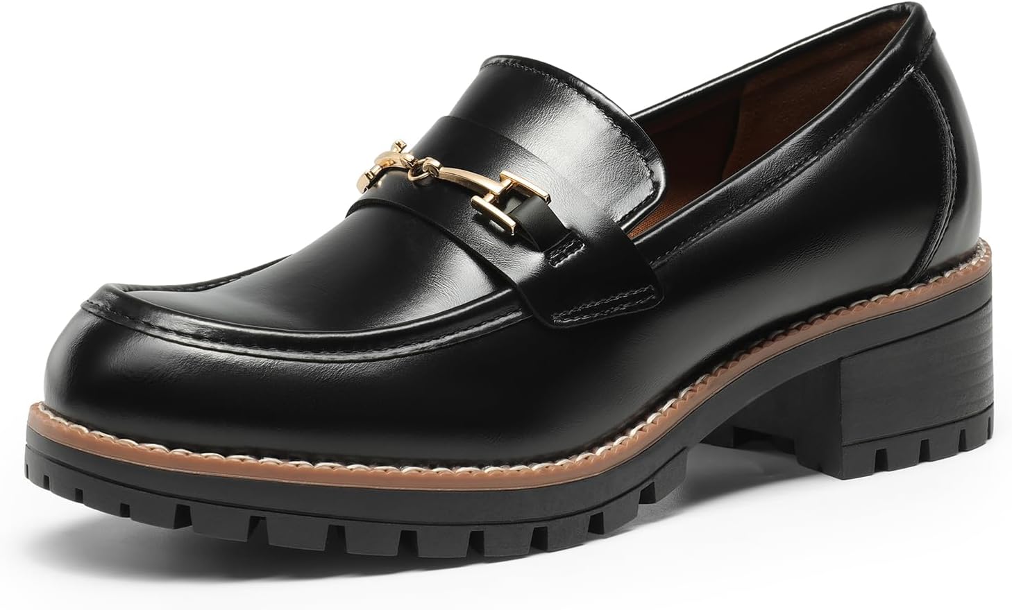 DREAM PAIRS Women's Chunky Loafers, Special Platform Comfortable Slip-On Dressy...