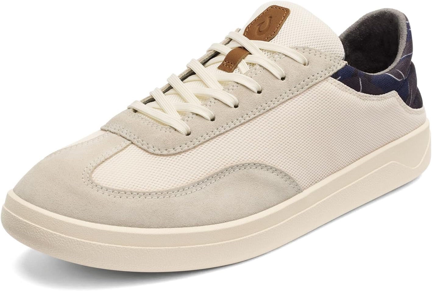 OLUKAI Men's Pūnini Sneaker 9.5 Off White/Aloha