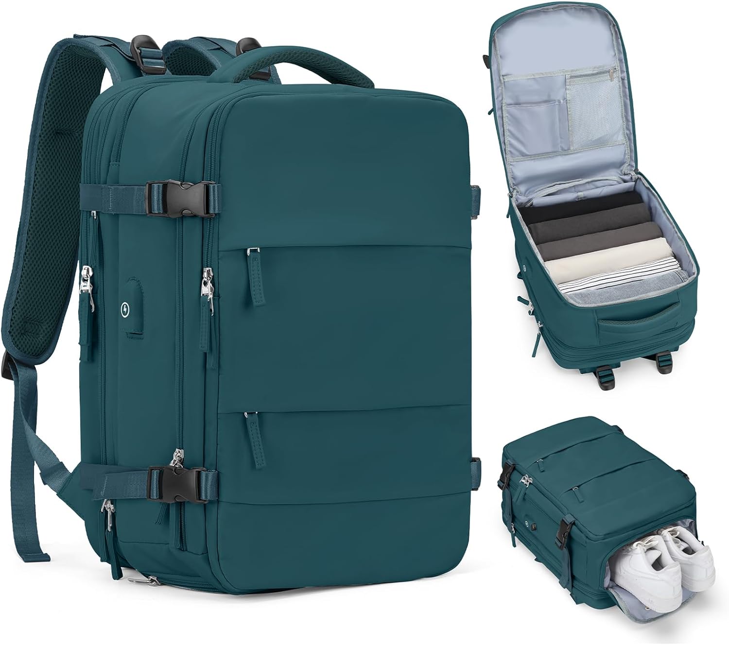 Casual Backpack, Special Traveling Backpack in A-peacock Blue, Unique Expandable...