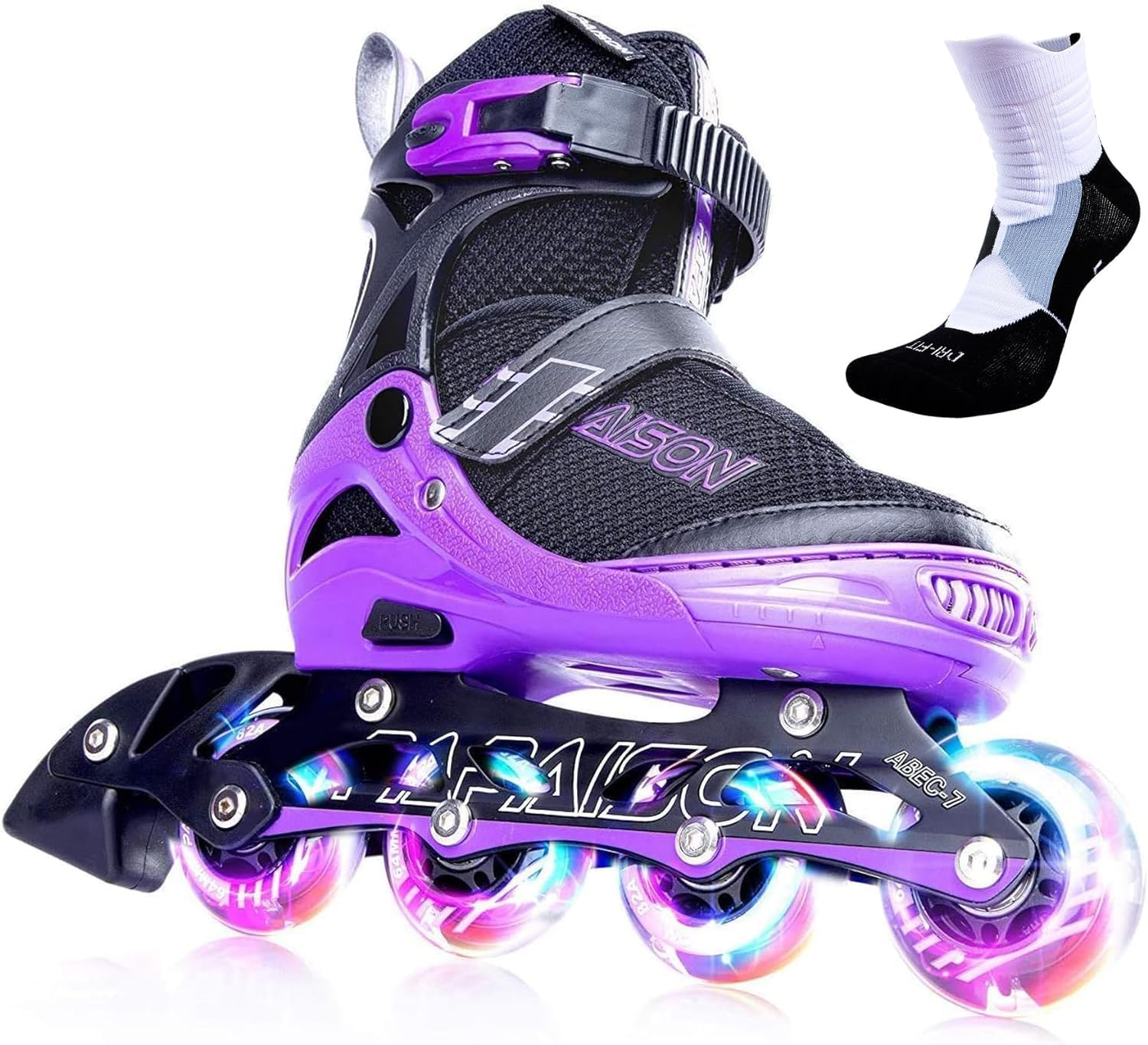 PAPAISON Adjustable Inline Skates, Special Inline Skates for Kids and Adults wit...