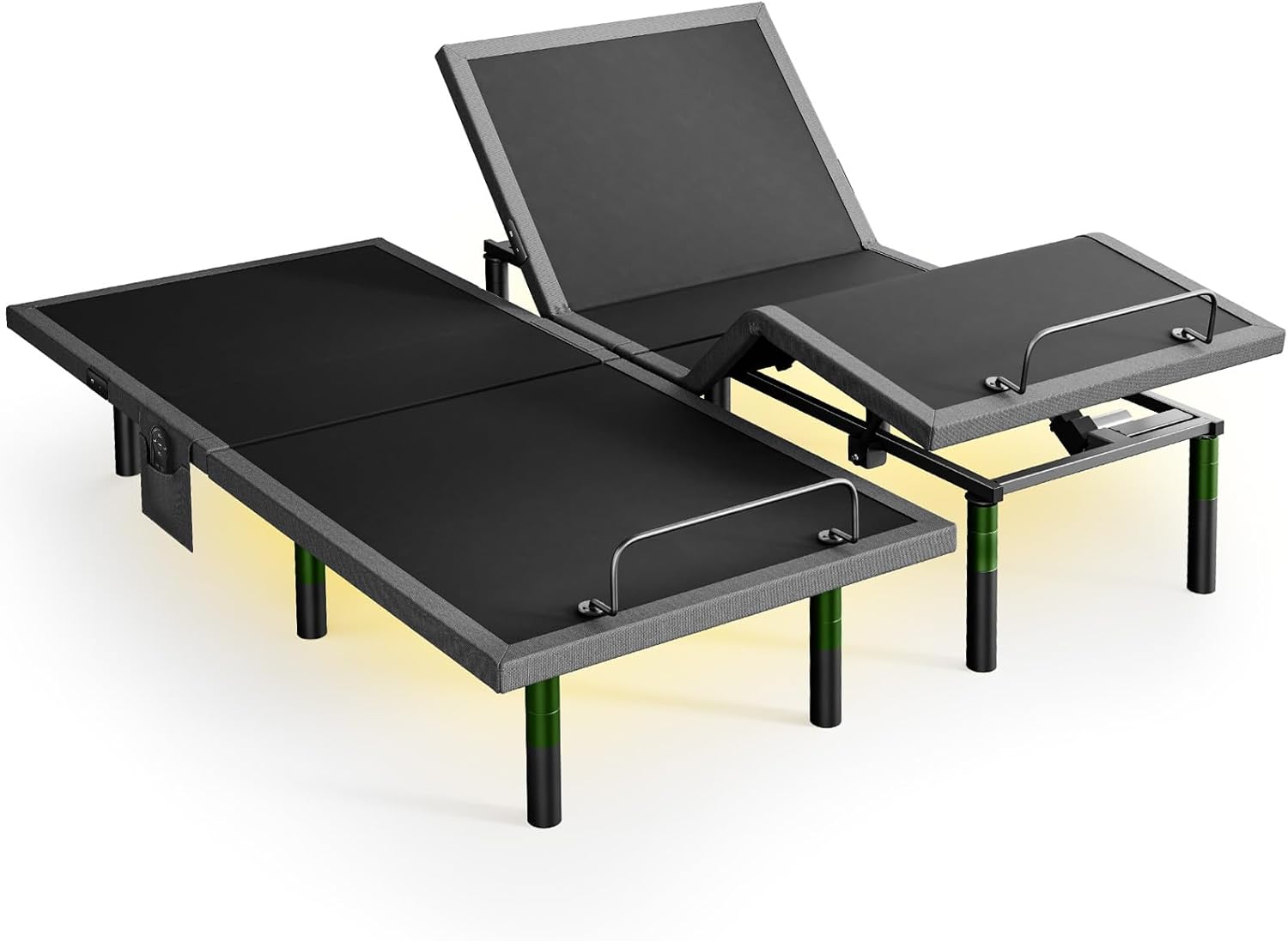 Marsail MS01 Split King Adjustable Bed Base, 4 Ports USB A&C Adjustable Bed Fram...