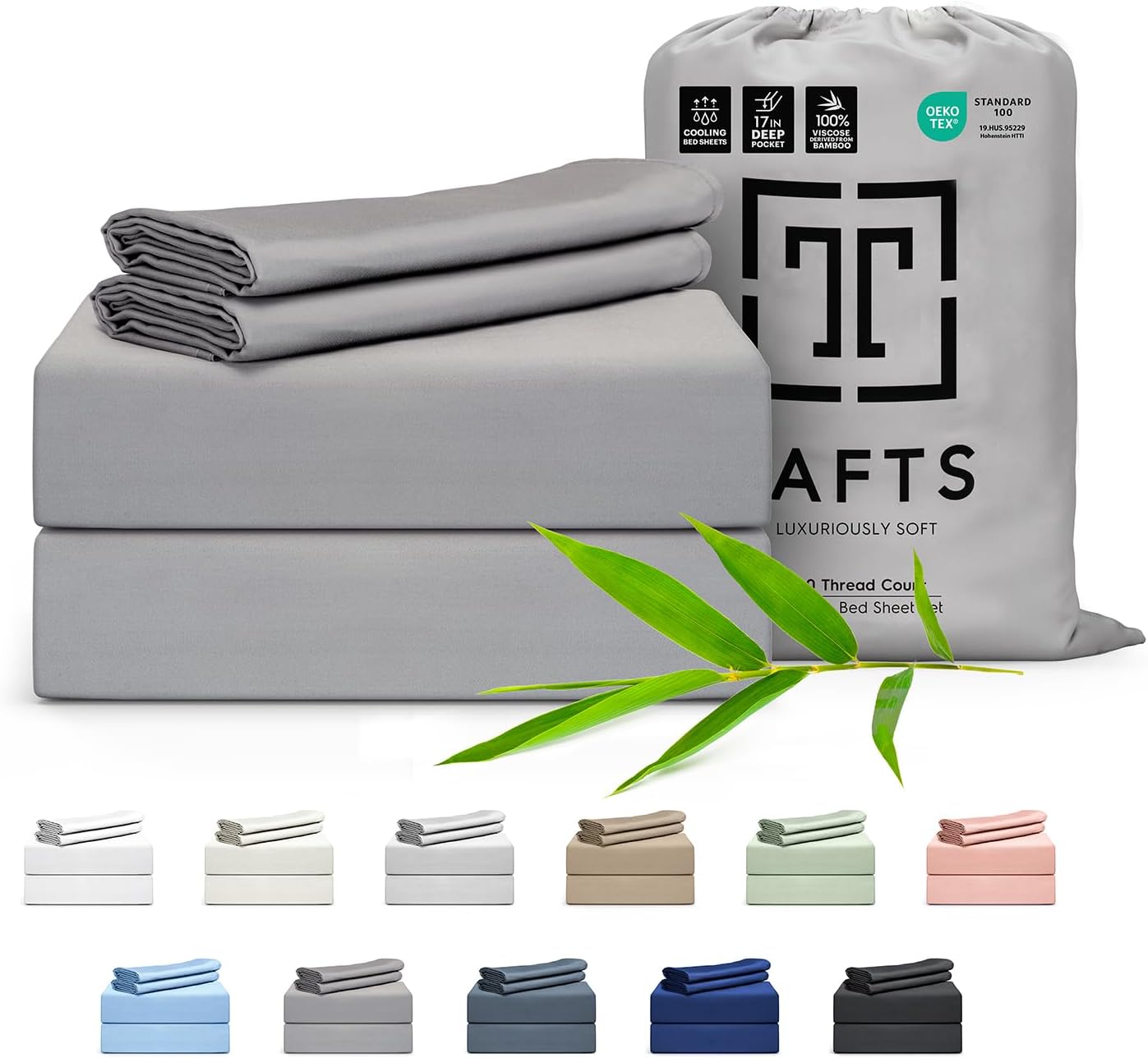 High-Quality Tafts 100% Viscose Bamboo Sheets, Special Full Size Bed Sheet Set,...