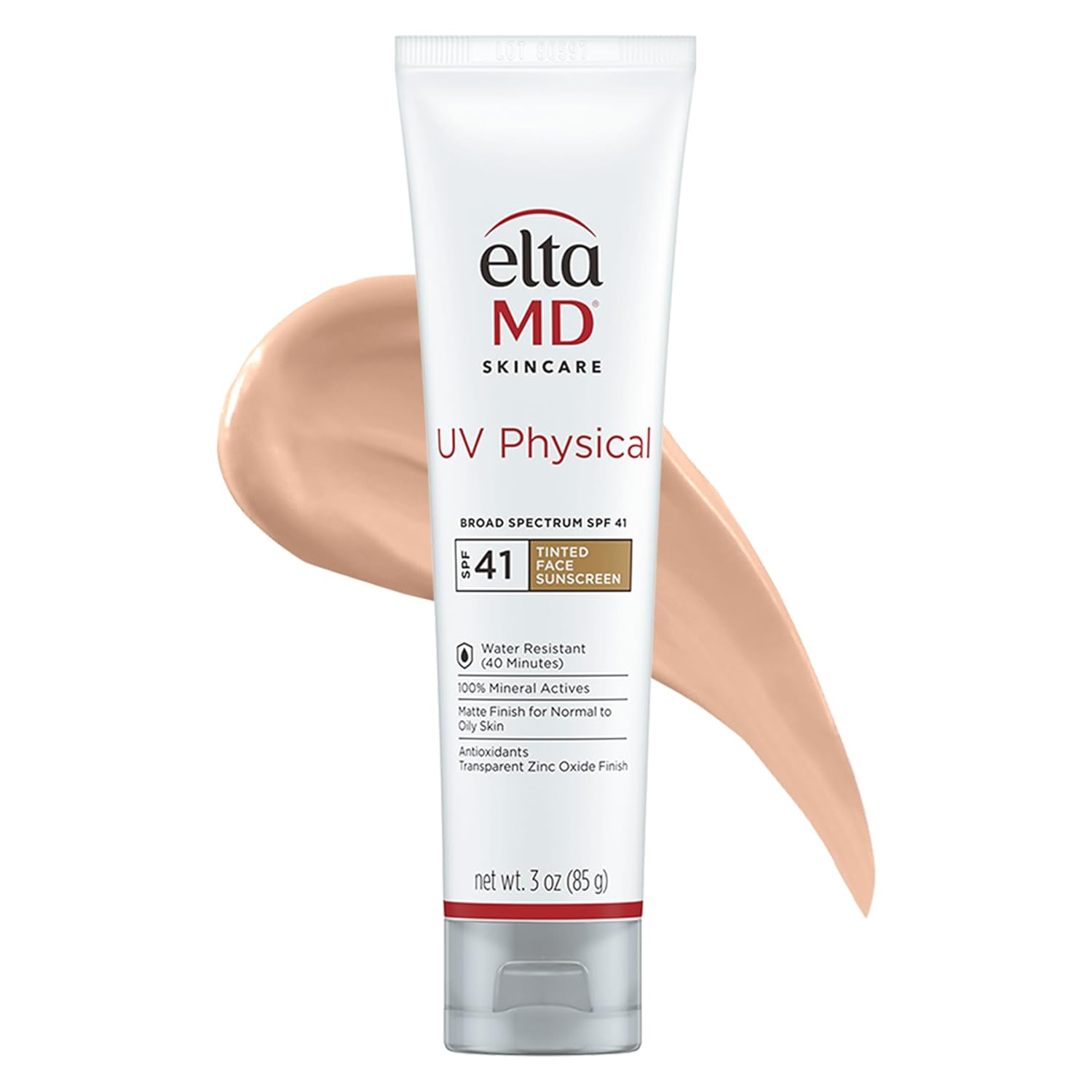 EltaMD UV Physical Tinted Sunscreen for Face, SPF 41 Tinted Sunscreen, 100% Mine...