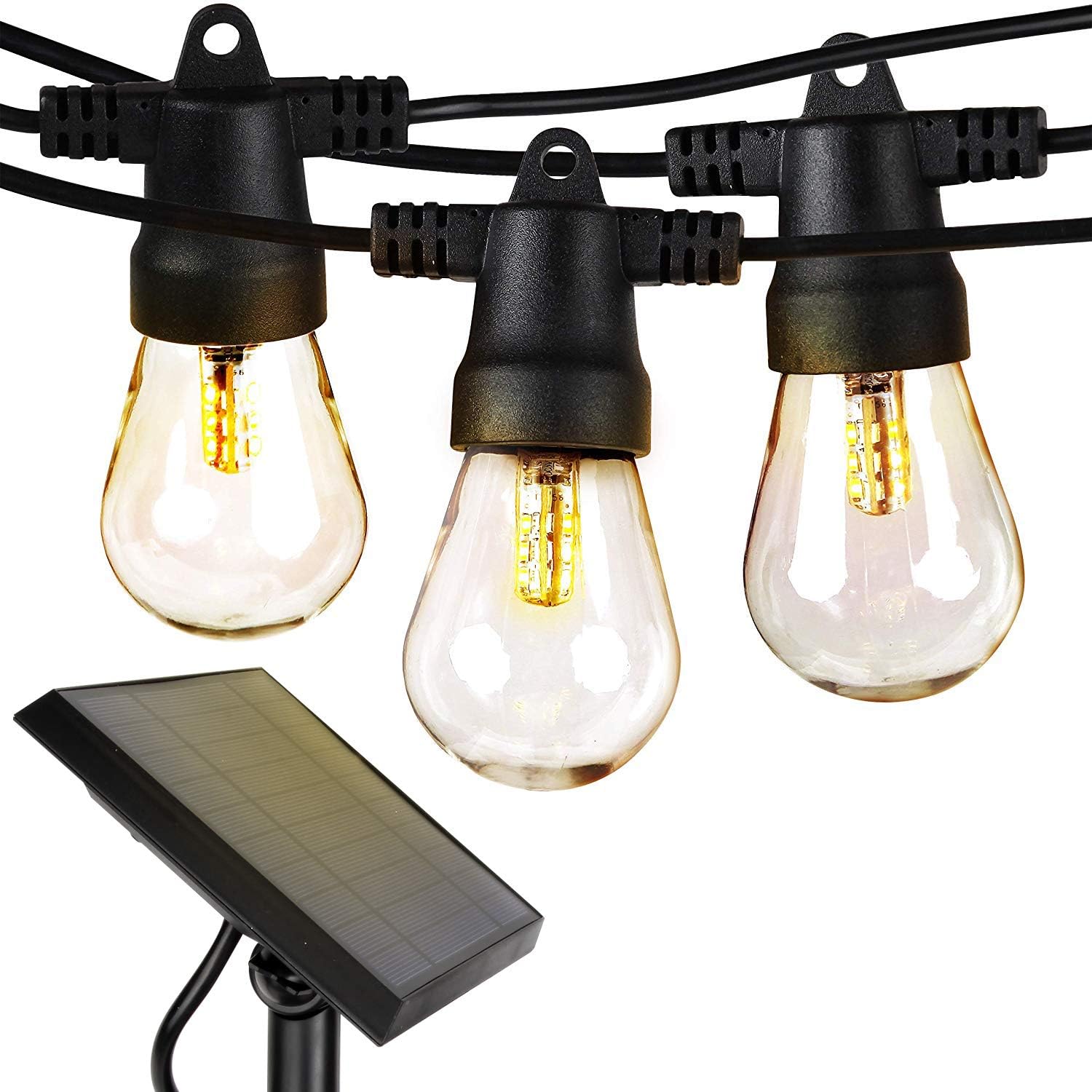 Brightech Ambience Pro Solar Powered Outdoor String Lights - Commercial Grade Pa...
