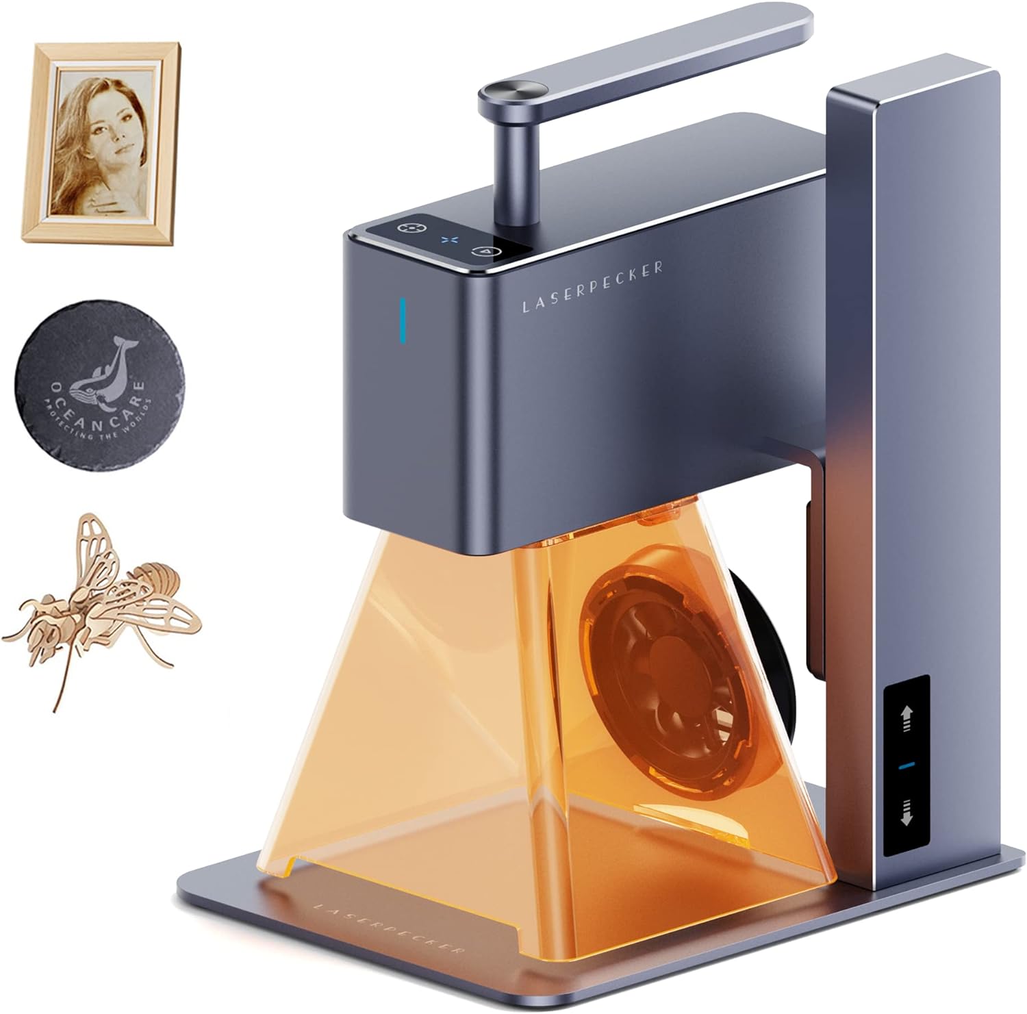 LaserPecker 2 Laser Engraver Basic Set, Portable Handleable Laser Engraver and C...