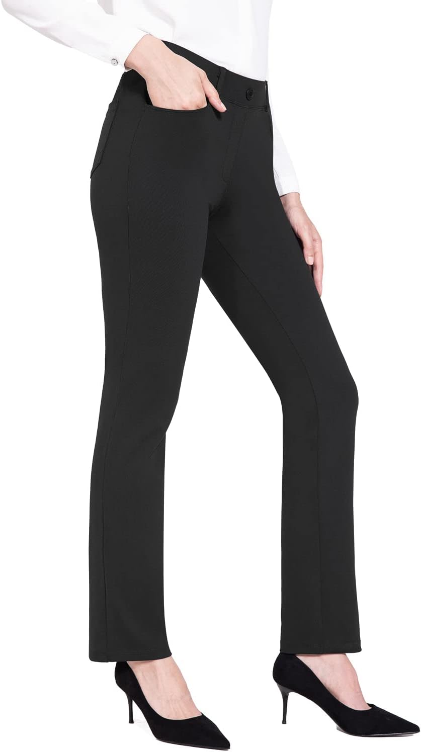 BALEAF Women's Dress Pants, Special Yoga Work Pants with 29"/31" Inseam, Innovat...