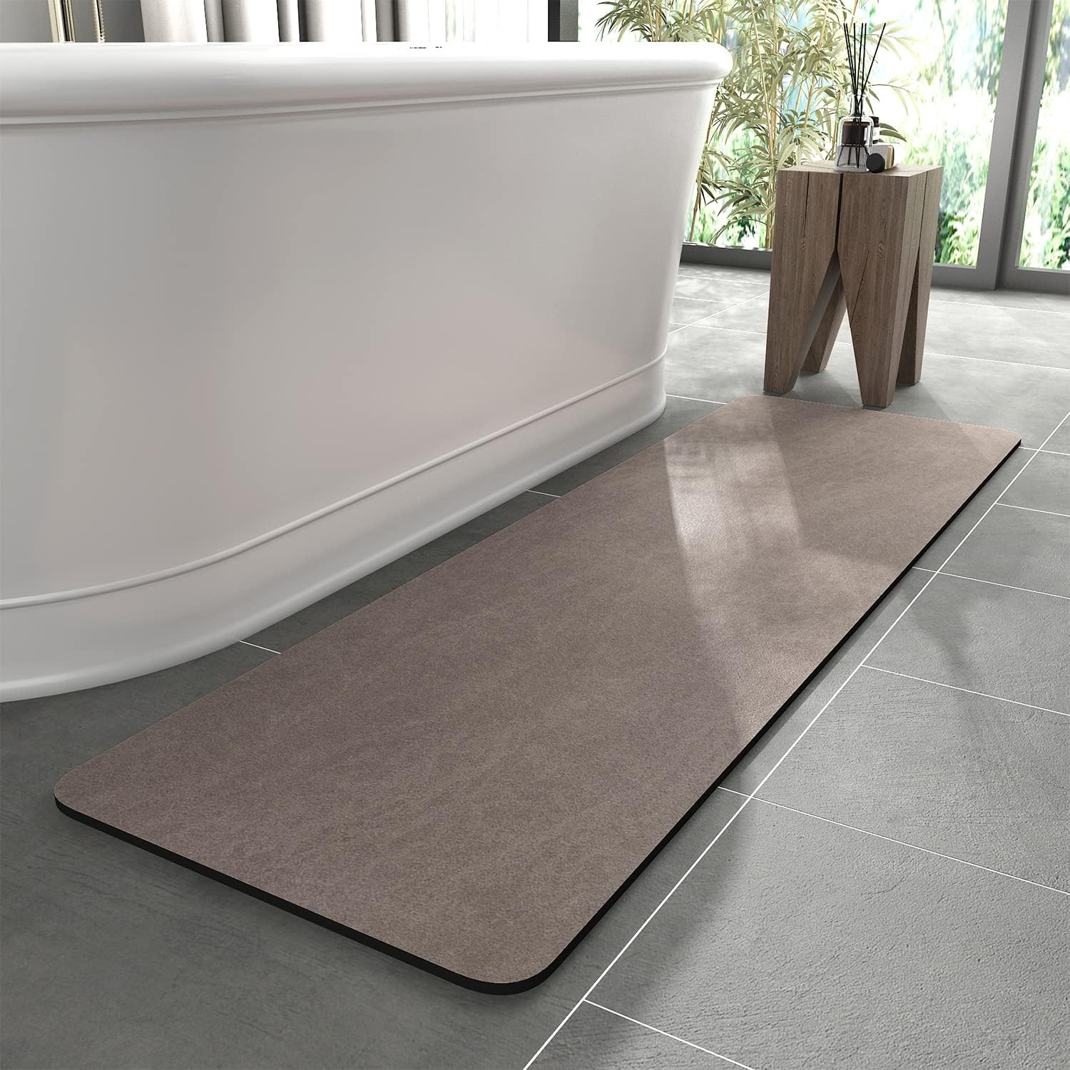 MontVoo Bath Mat Rug, Special Rubber Non Slip Quick Dry Rug, Innovative Super Ab...