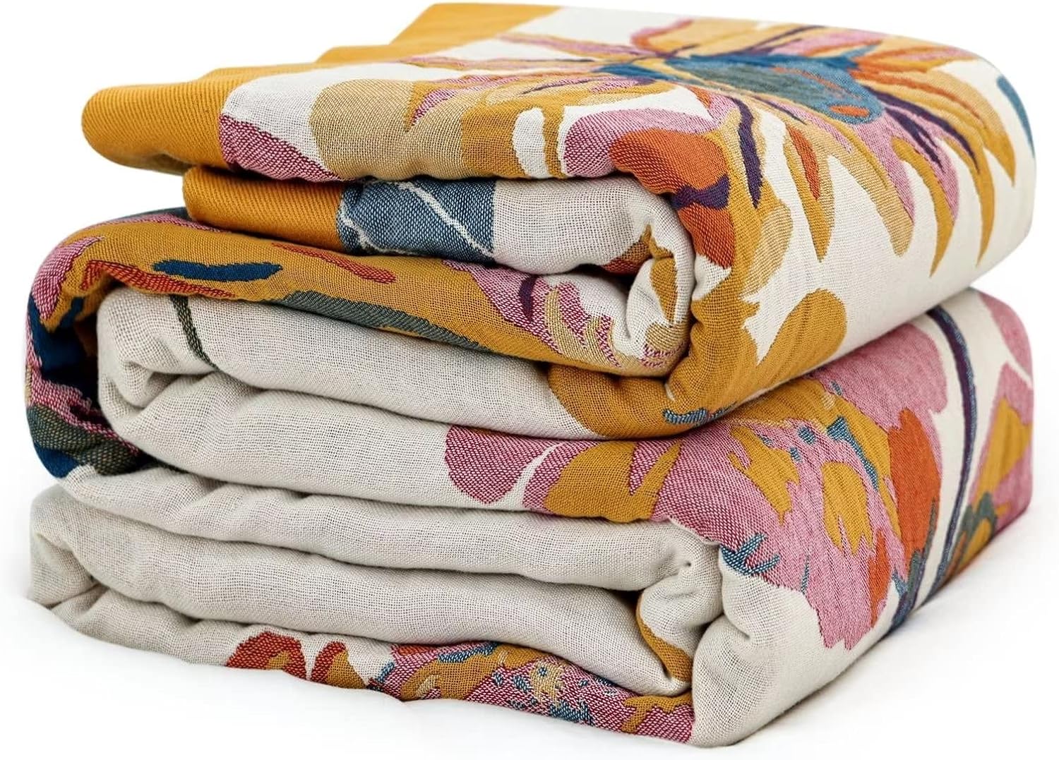 MSGKV Boho Cotton Throw Blanket, Special Soft Lightweight Blanket for Couch, Aff...