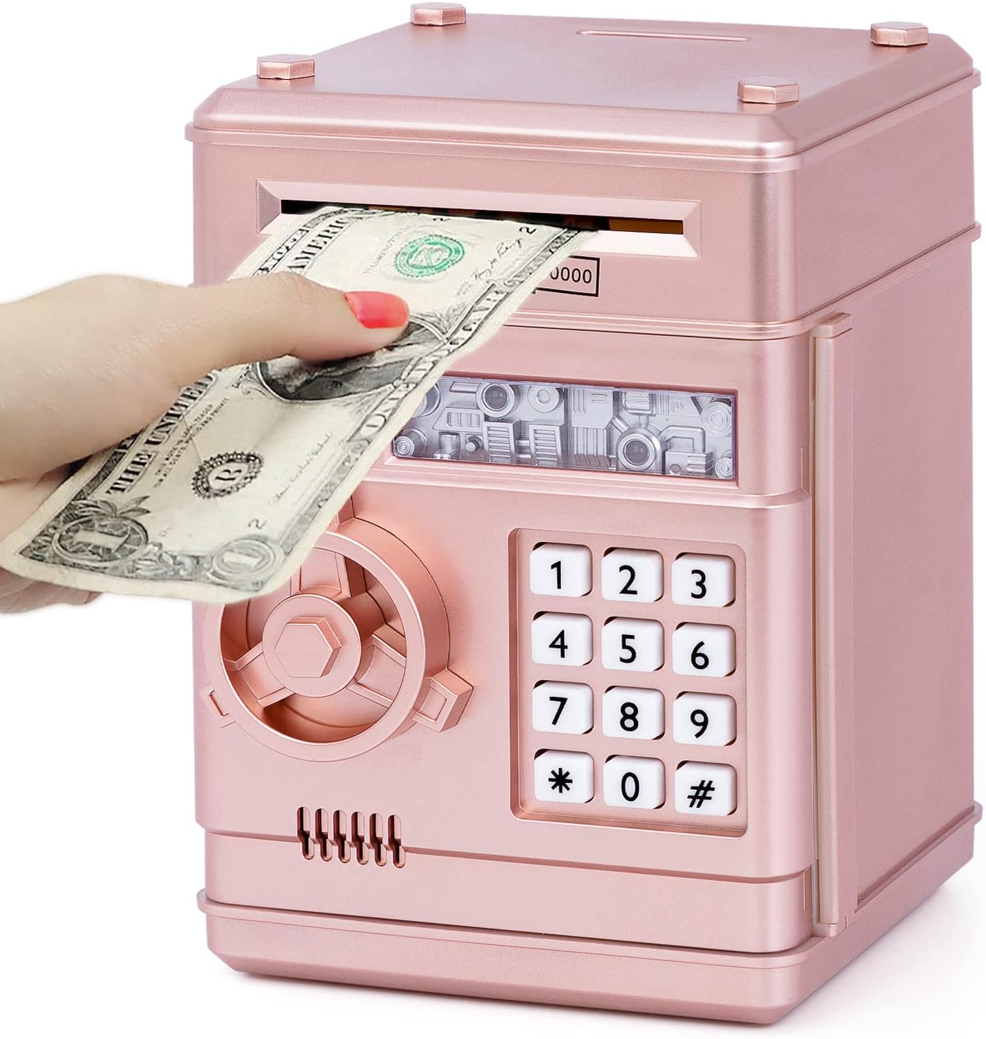 Refasy Piggy Bank Cash Coin Can ATM Bank Electronic Coin Money Bank for Kids-Hot...