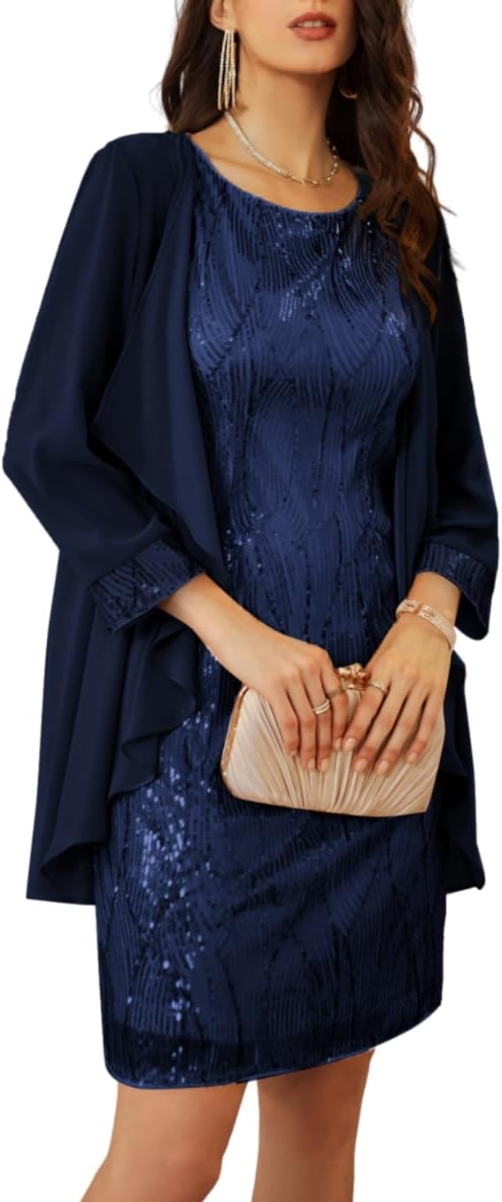 GRACE KARIN Women's Sequin Dress, Special Wedding Guest Dresses, High-Quality Dr...