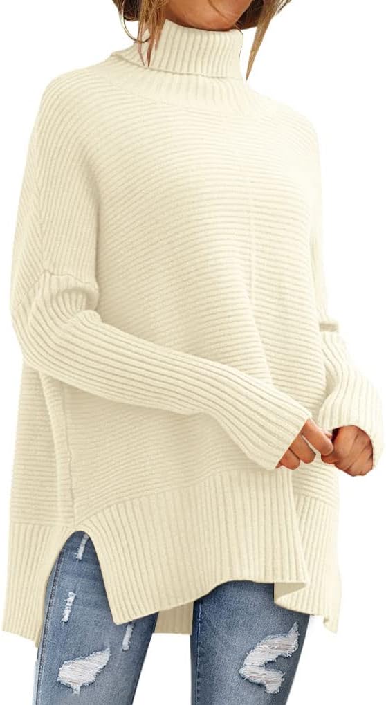 LILLUSORY Women's Sweater, Special Oversized Turtleneck Sweater for 2024 Fall, H...