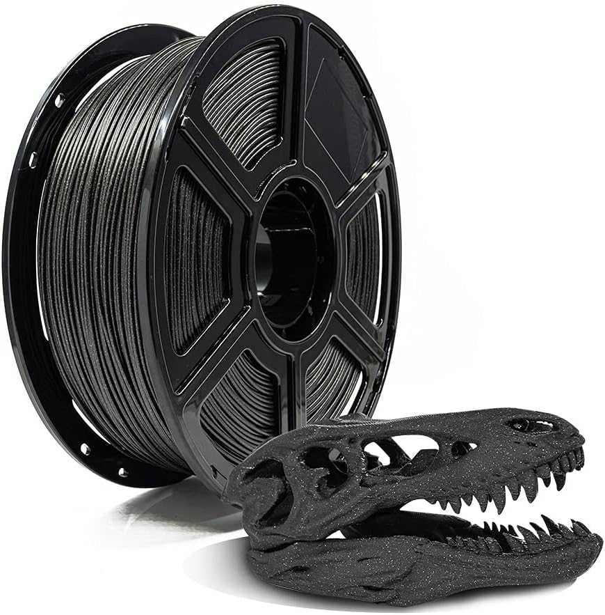 FLASHFORGE PLA Filament 1.75mm Galaxy Black, 3D Printer Filament with Silver Gli...