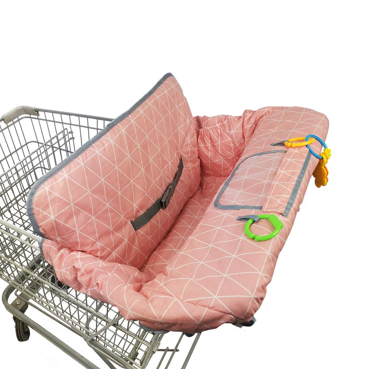 Shopping Cart Covers for Baby Girl, Cotton High Chair Cover, Toddler Grocery car...