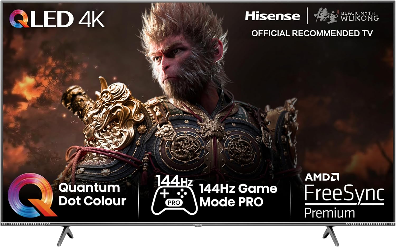 Hisense 55 Inch 144Hz QLED Gaming TV 55E7KQTUK PRO - 144Hz VRR, HDMI 2.1, Freesy...