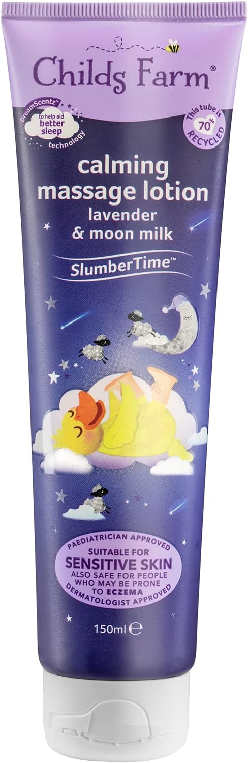 Childs Farm Slumber Time Sleep Calming Massage Lotion Lavender and Moon MilkSuit...