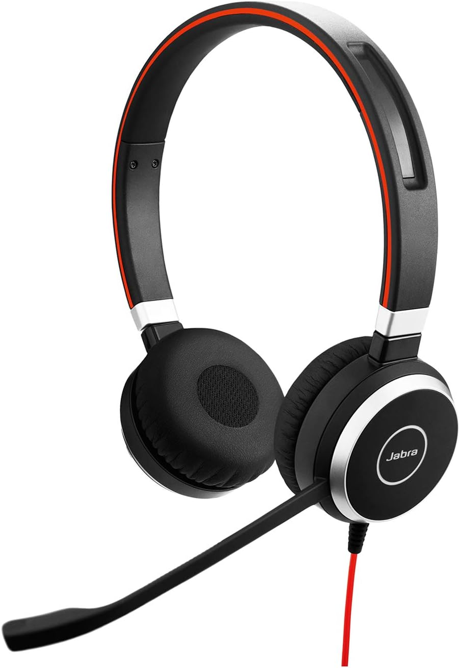 Jabra Evolve 40 MS Stereo Headset, Special Microsoft Certified Headphones for Vo...