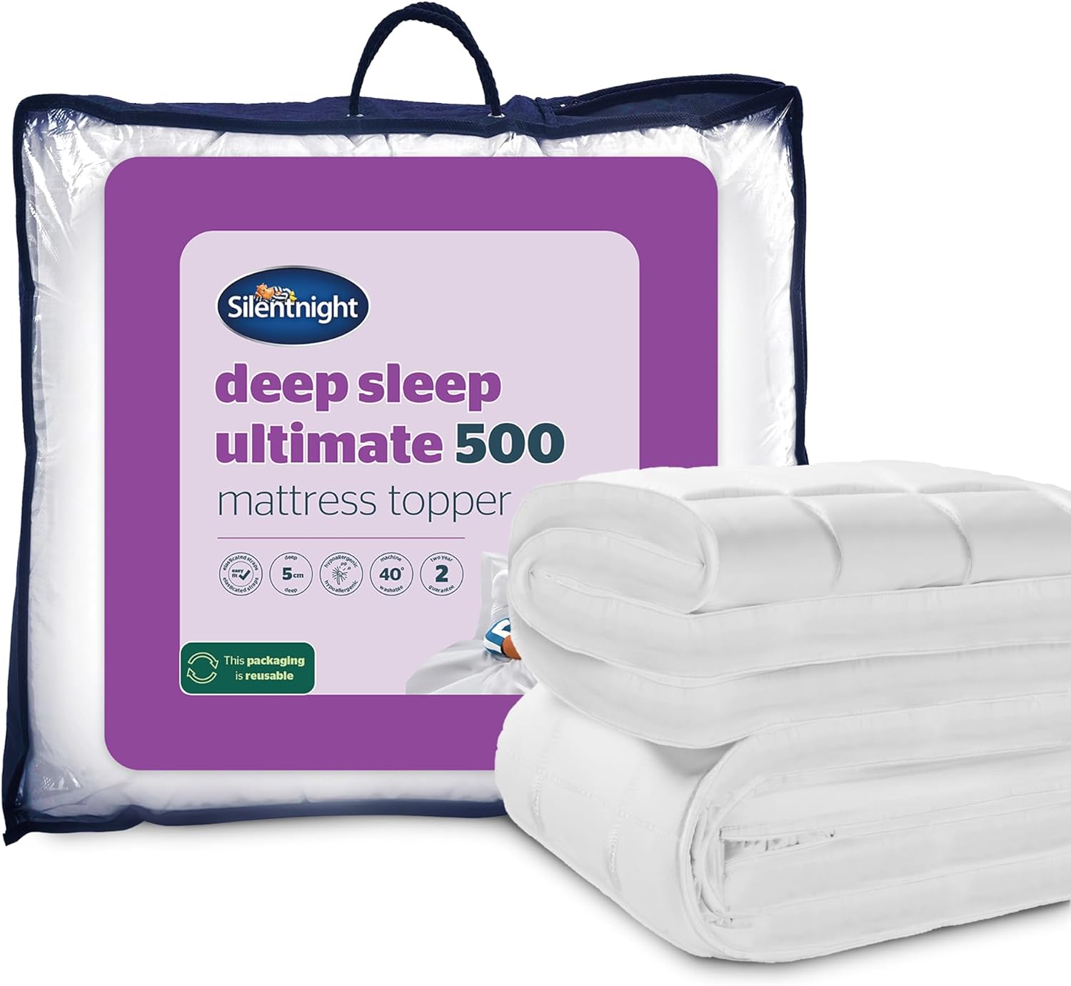 Luxury Silentnight King Mattress Topper, Special D...
