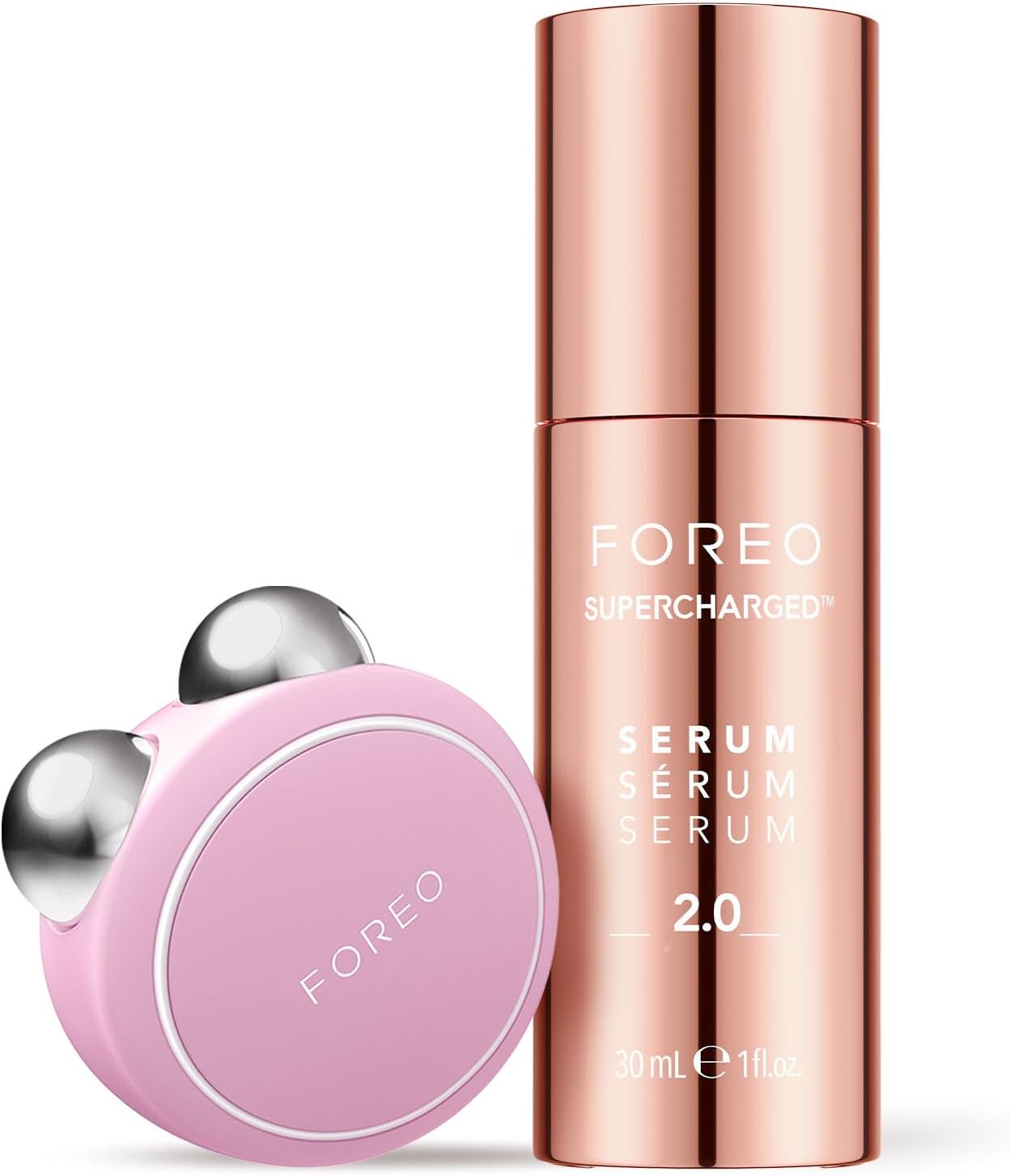FOREO Firm & Fabulous BEAR mini Pink + Serum Serum Serum 30ml | Microcurrent Fac...