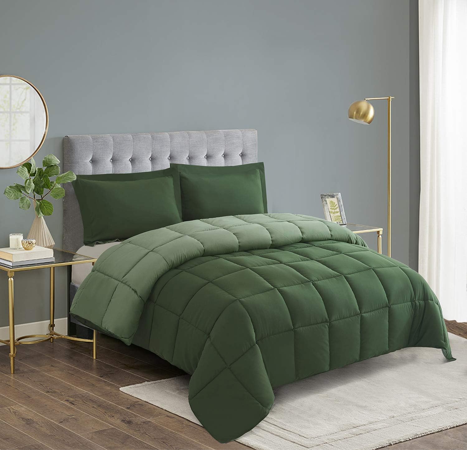HIG Coverless Duvet, Special Duvet for 3 Piece Set, Innovative Green King Comfor...