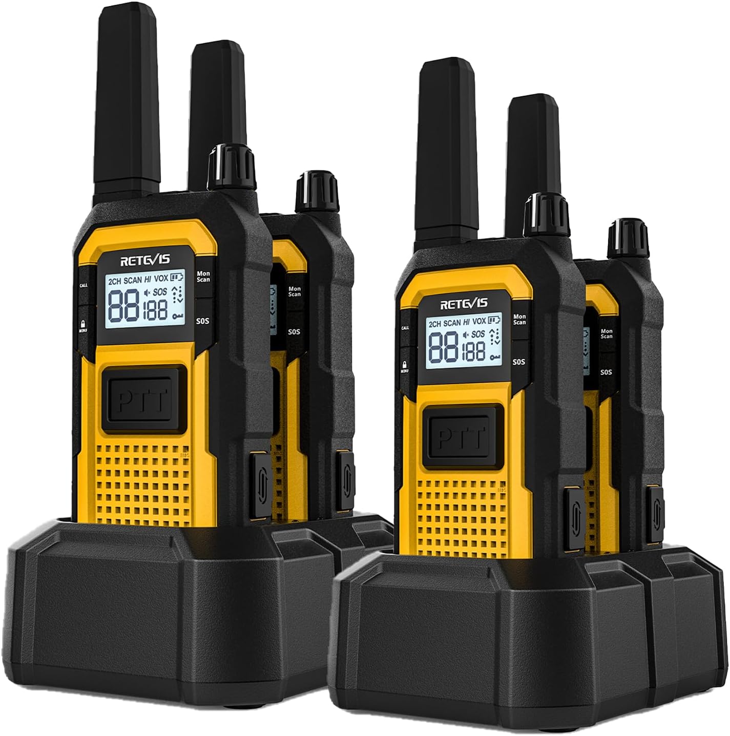 Retevis RB648 Heavy Duty Two Way Radio, Waterproof Shock Resistant, Rugged Walki...