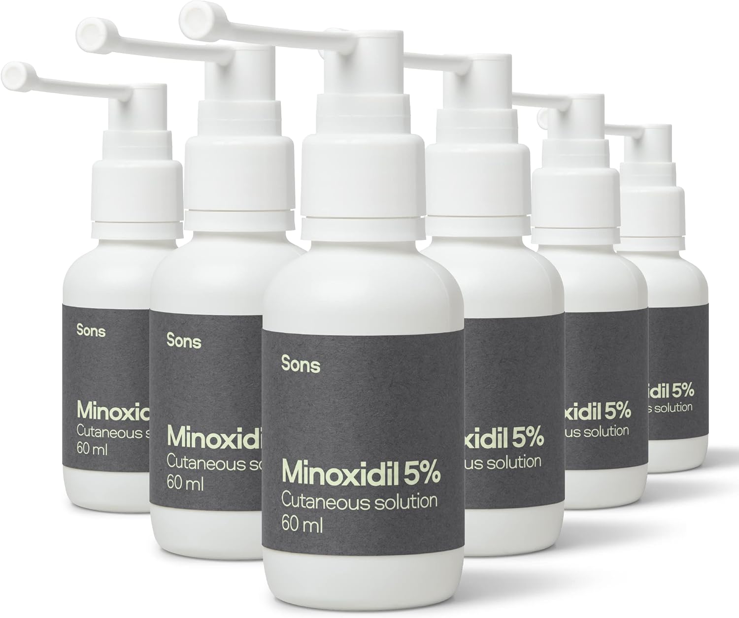 Sons Minoxidil 5% Cutaneous Solution - Hair Regrowth & Thickener Formula - For H...