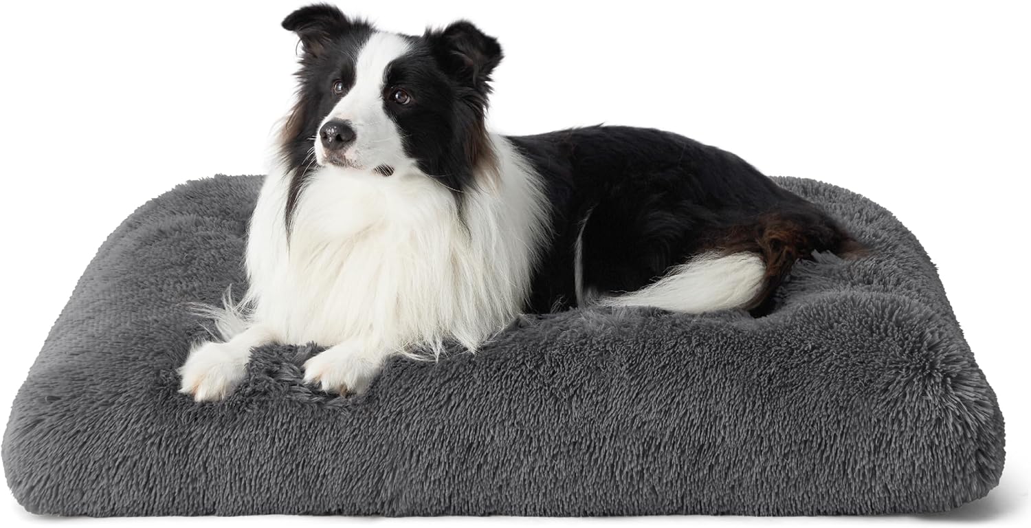 Bedsure, Fluffy Dog Crate Mattress, Special Washable Pillow Cushion with Anti Sl...