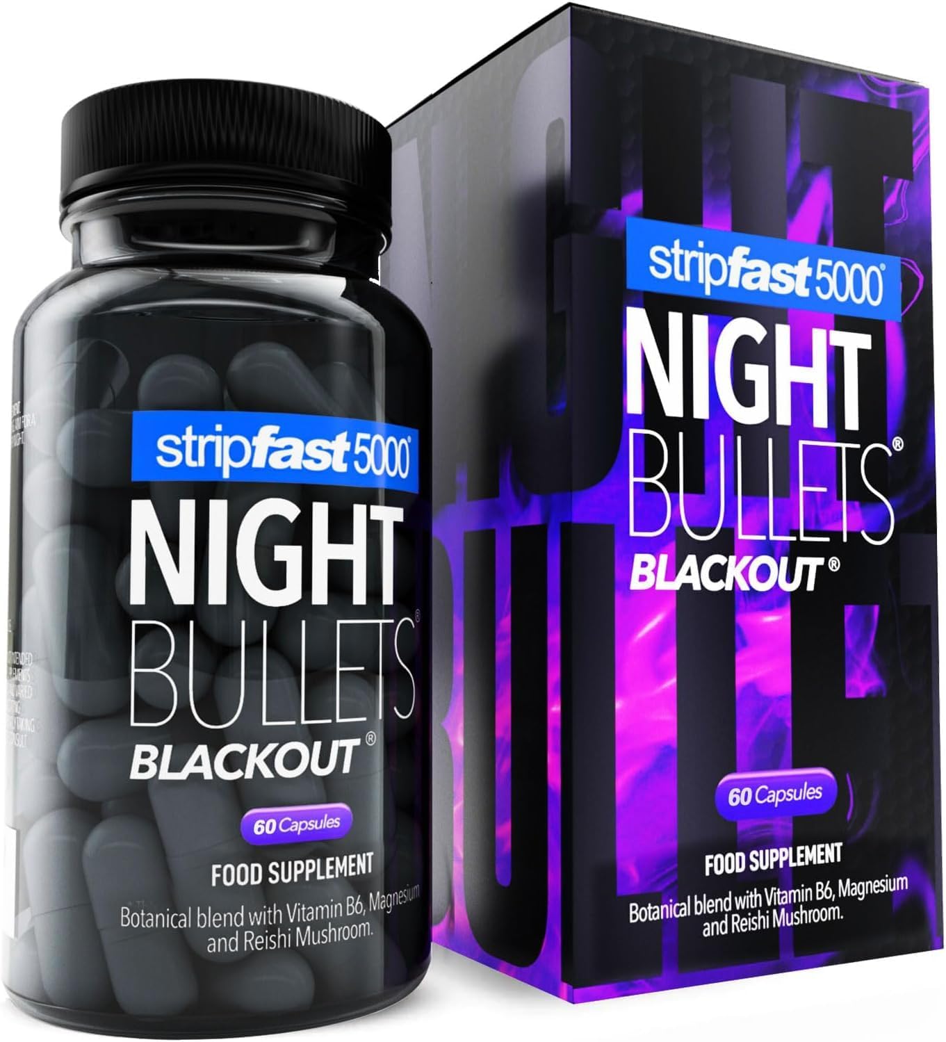 Night Bullets Capsules for Women and Men 60 count (Pack of 1)