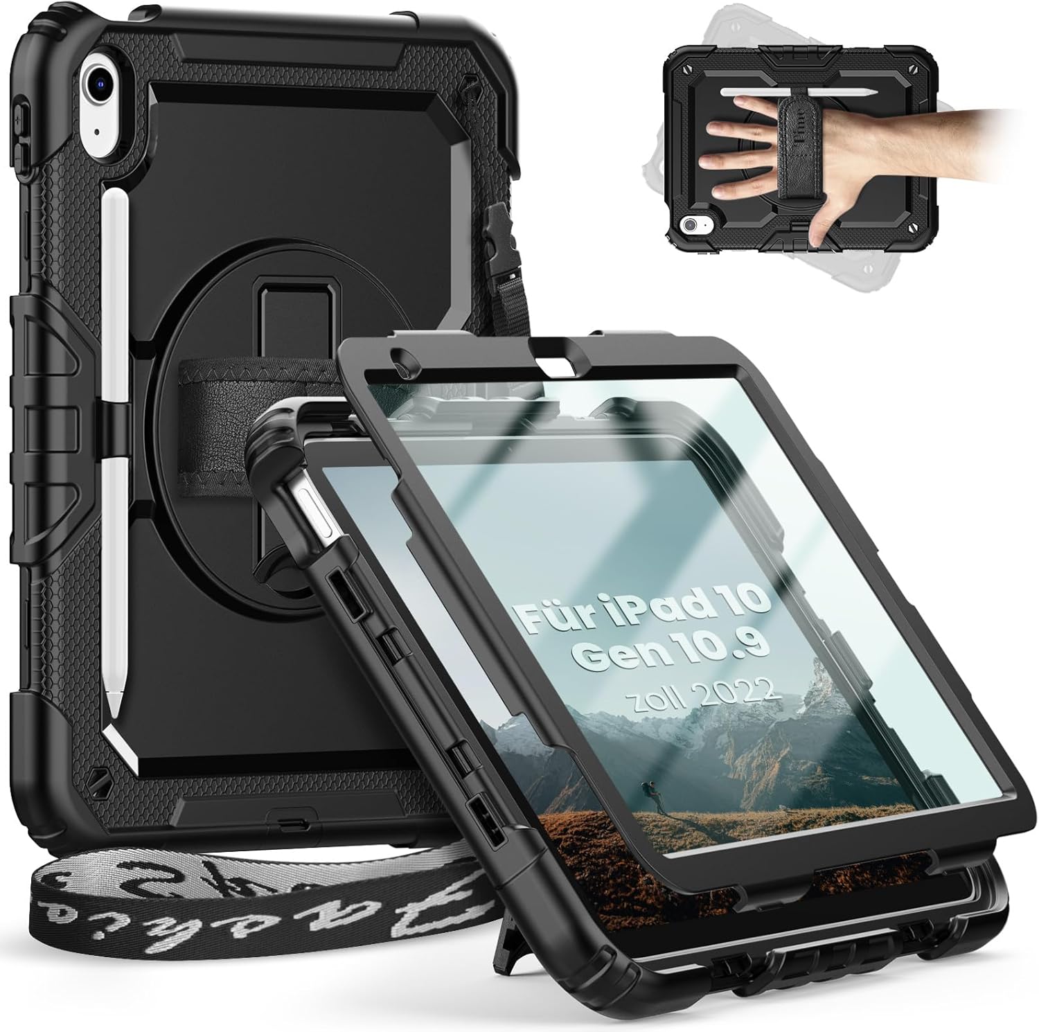 timecity Case for iPad 10th Generation, Heavy Duty iPad Case but Not Bulky, Spec...