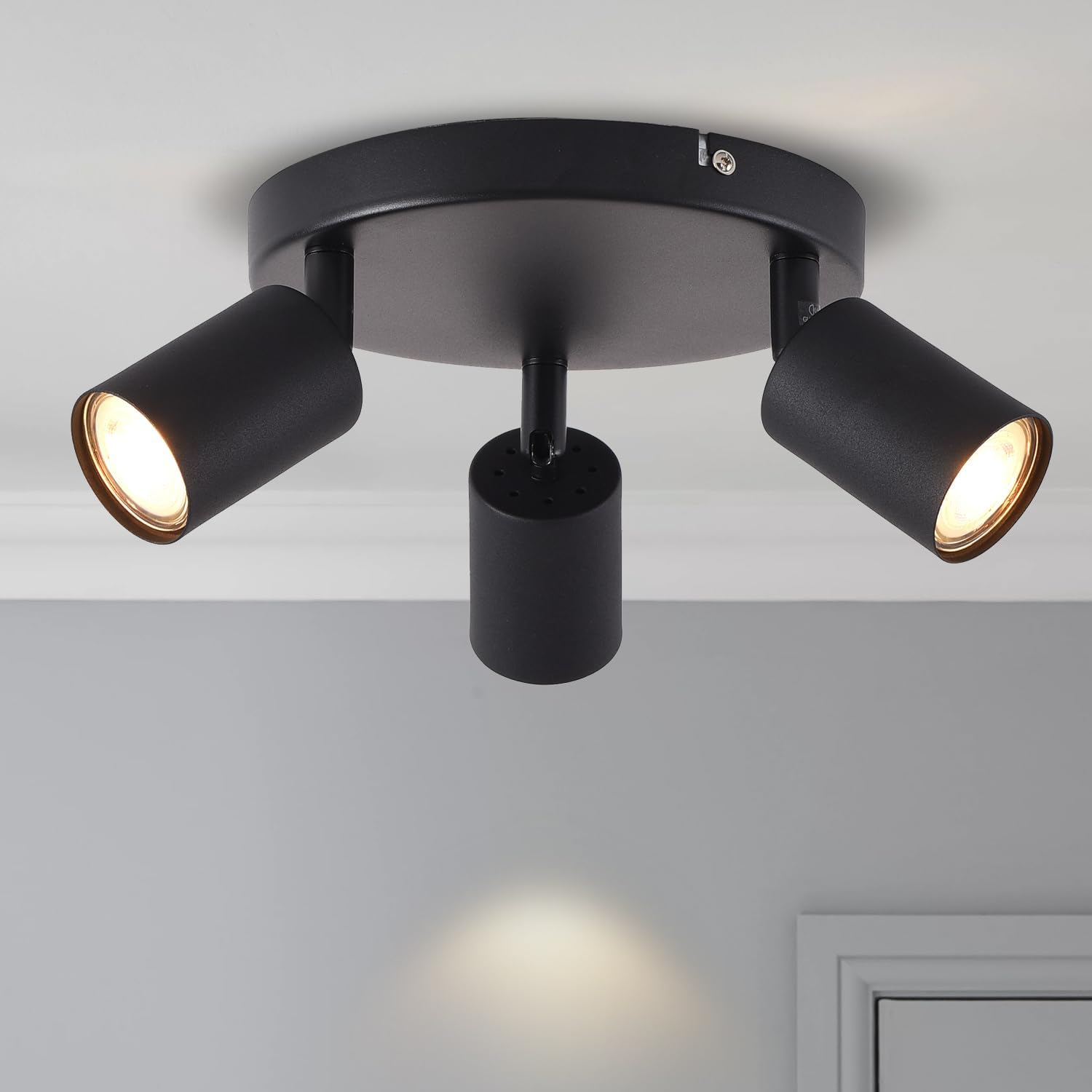 ANWIO 3 Black GU10 Spotlight, Special Ceiling Lights for Bedroom Kitchen, Innova...
