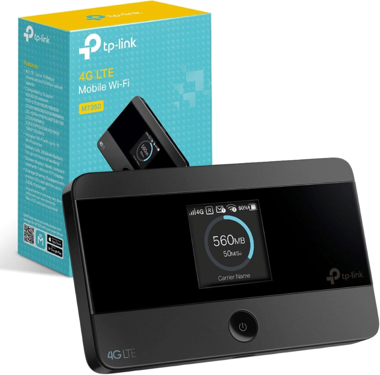 TP-Link 4G MiFi, Special Mobile Hotspot with Cat4 LTE, Innovative Travel WiFi fo...