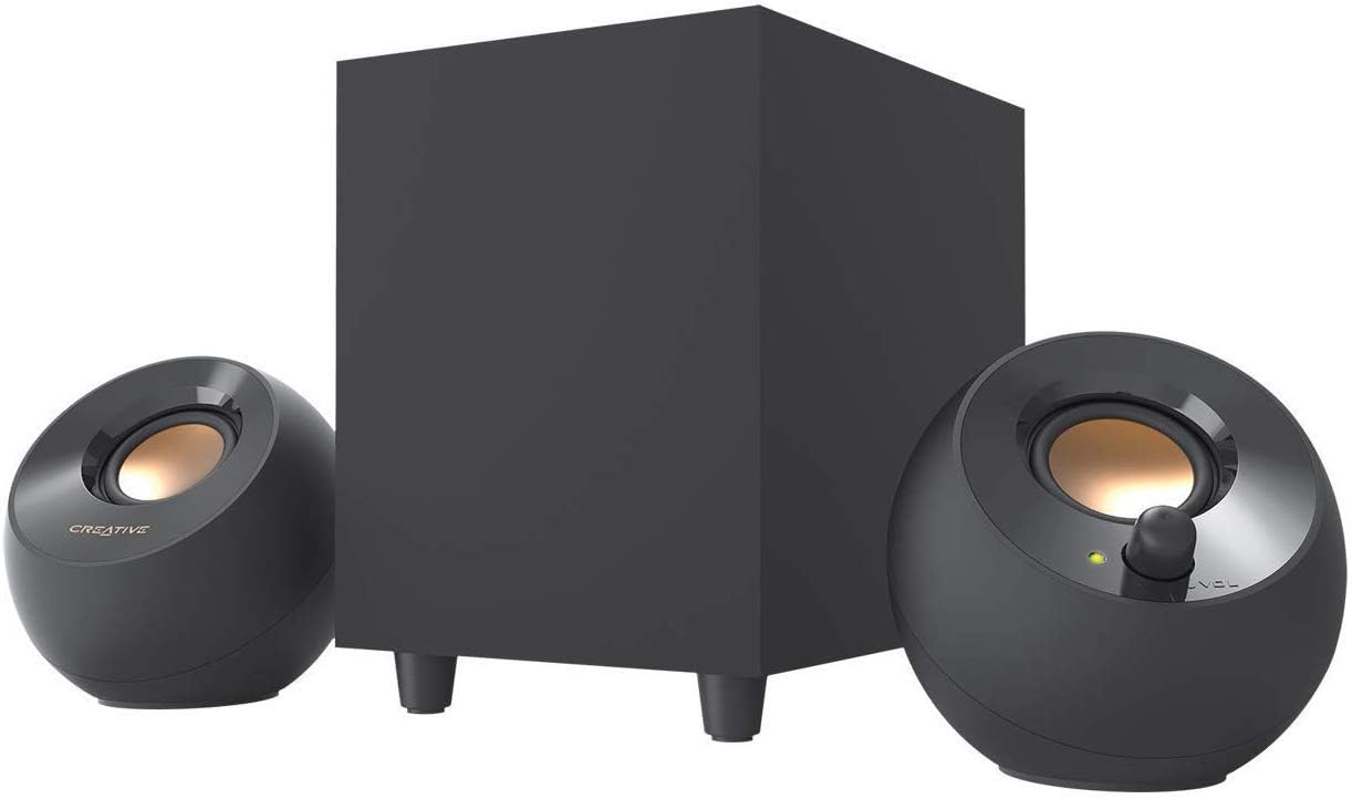 Creative Pebble Plus Desktop Speakers, Special USB-Powered Speakers with Down-Fi...
