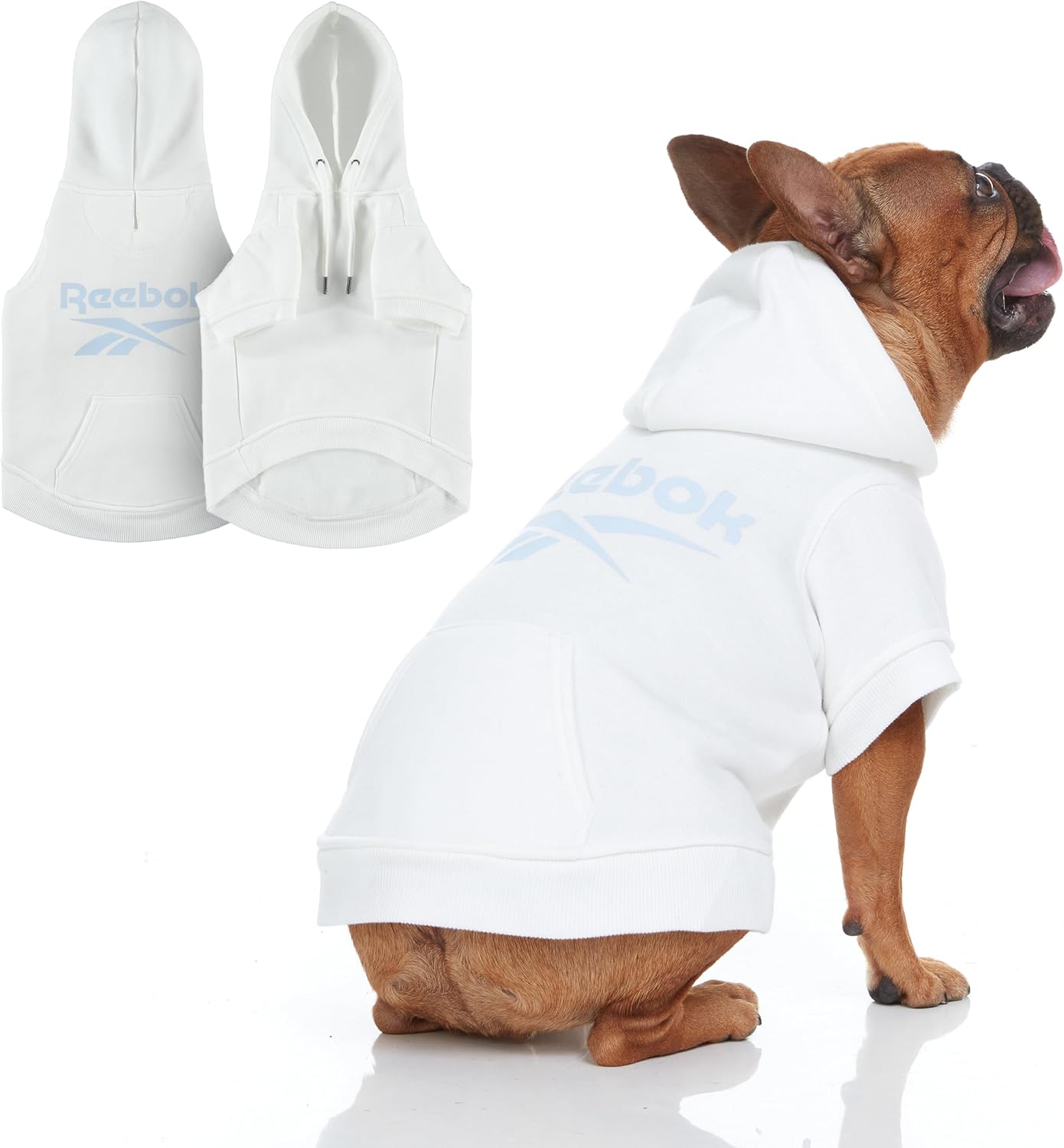 Reebok Dog Hoodie, Special Fleece Dog Sweater with Leash Hole, Innovative Cold W...