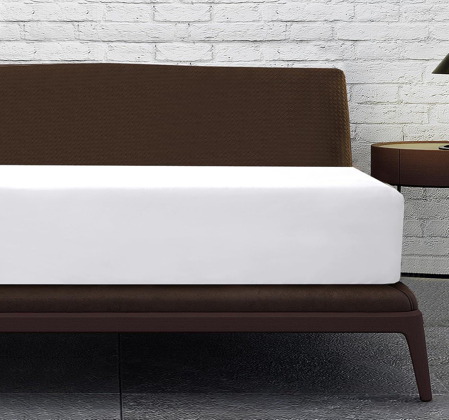 Linen Home White Single Fitted Sheet, Special Deep Fit 12''/30cm Microfibre Easy...