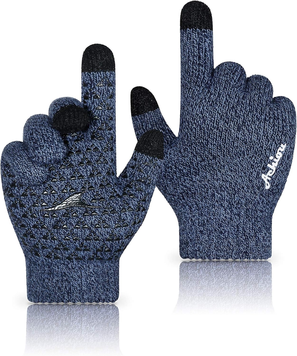 Achiou Winter Gloves for Men Women, Upgraded Thicken Touch Screen, Anti-Slip Sil...