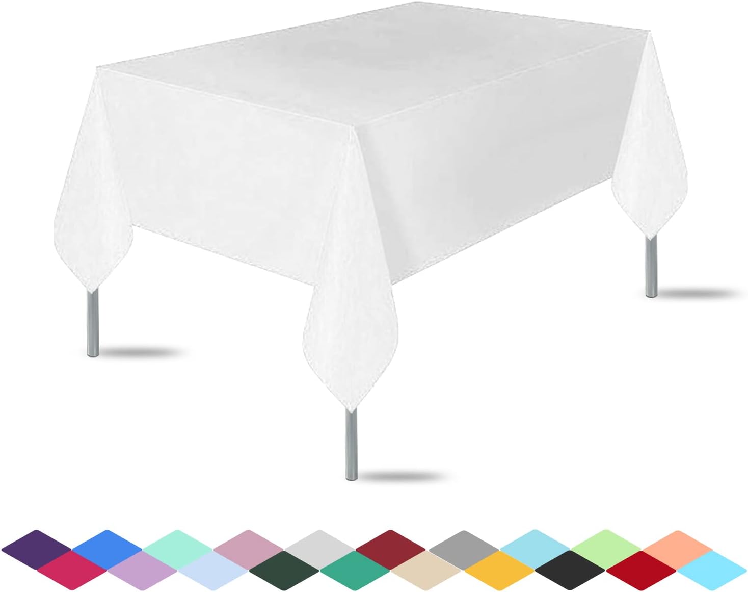 Sundee 3 Pack Premium Disposable Plastic Tablecloth, Special Rectangle Table Cov...