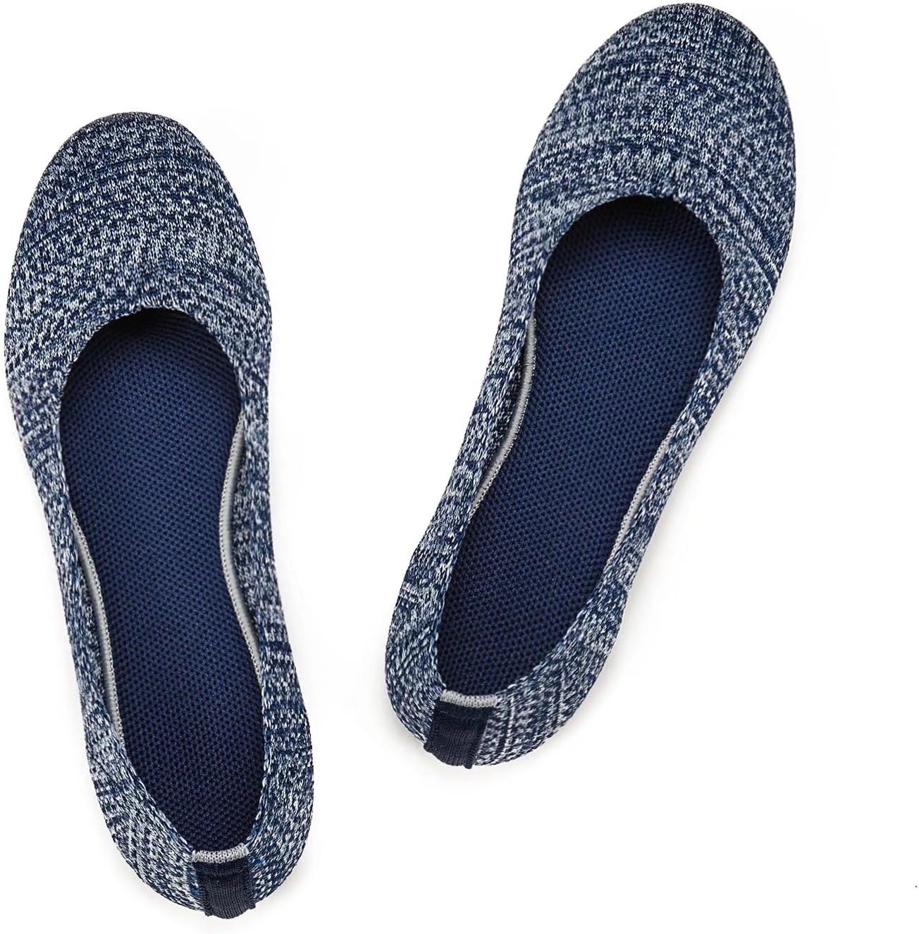 Frank Mully Women's Ballet Flat Shoes, Special Knit Dress Shoes, Innovative Roun...